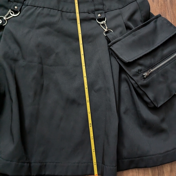 Cargo Anime Goth Military Fashion Show Short Skirt Cargo Pocket Clip Punk - Picture 5 of 5